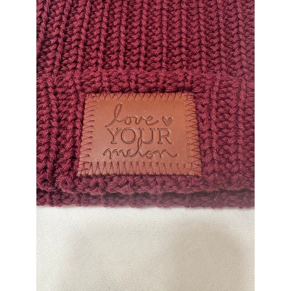 Love Your Melon Cuffed Knit Hat - Maroon - Picture 4 of 6